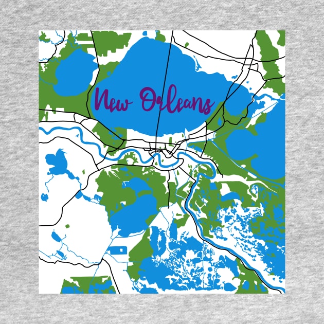 New Orleans Map by CorrieMick